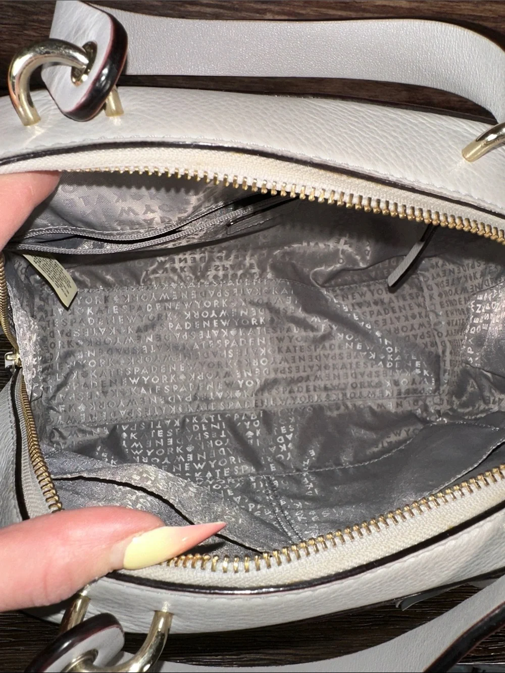 Kate Spade New York Atwood Place Bayley satchel in light grey!